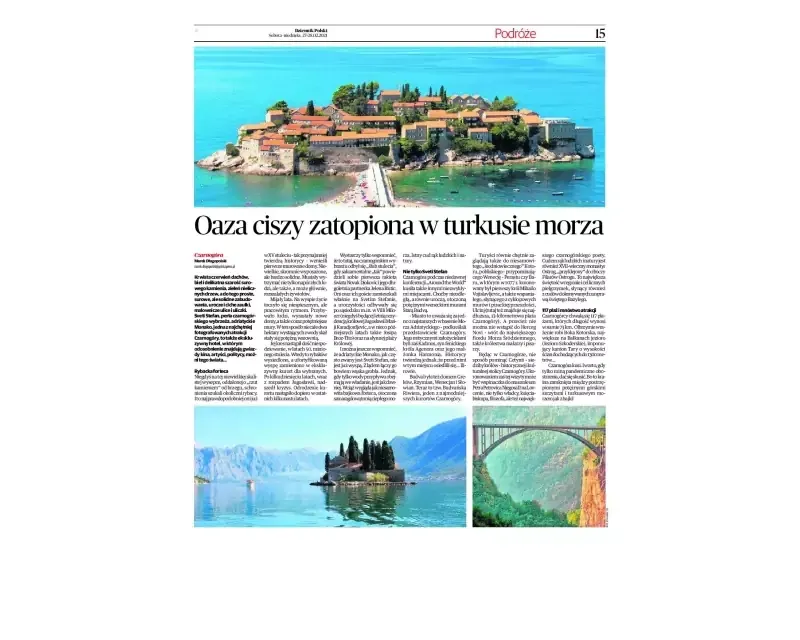 Poljski mediji:Crna Gora zemlja moćnih planinskih vrhova i tirkiznog mora – baš poput bajke