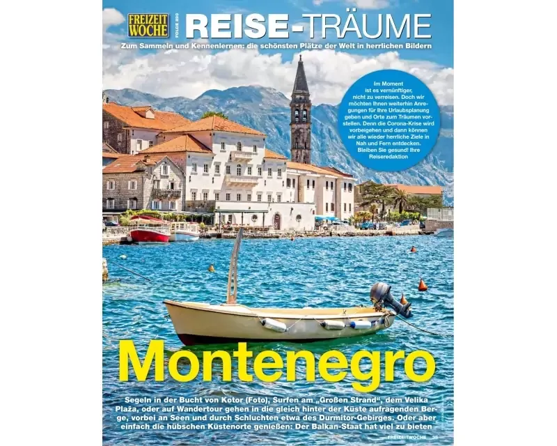 A top destination: leading British and German media recommend Montenegro for travel
