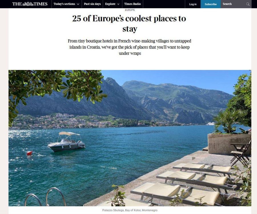 The Times: Crna Gora među najpopularnijim destinacijama za odmor u Evropi
