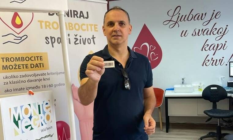 Dobrovoljni davalac krvi iz Nikšića dobitnik vikend aranžmana