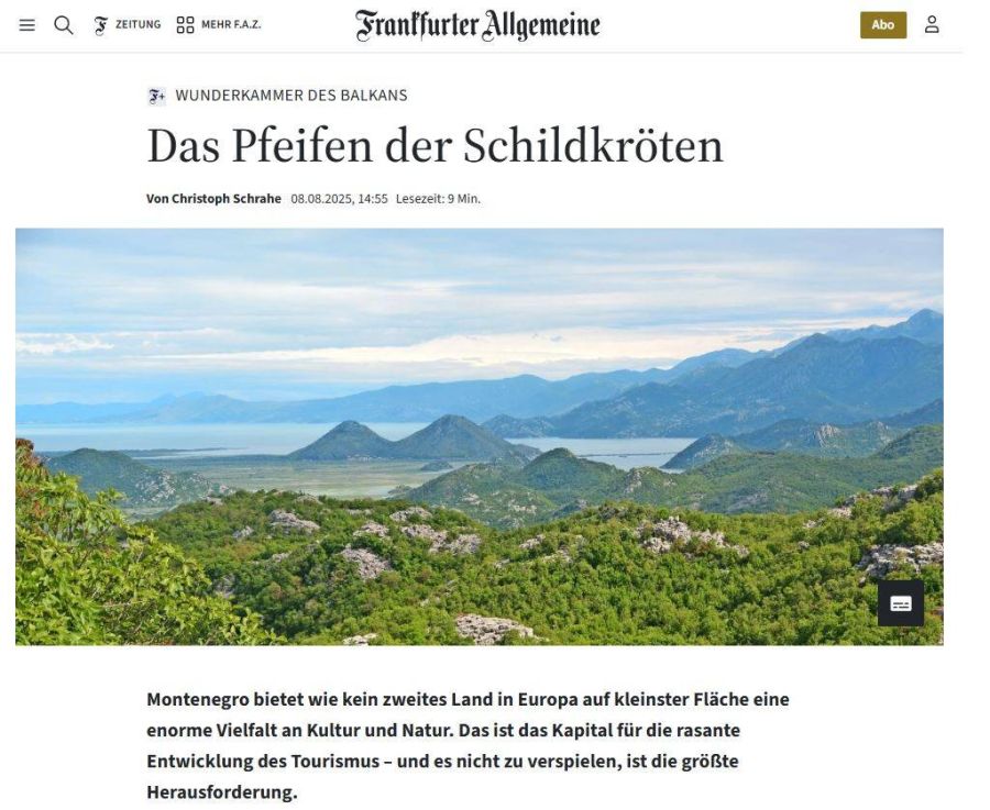 Njemački mediji o Crnoj Gori: "Spoj planina, mora i gostoprimstva"