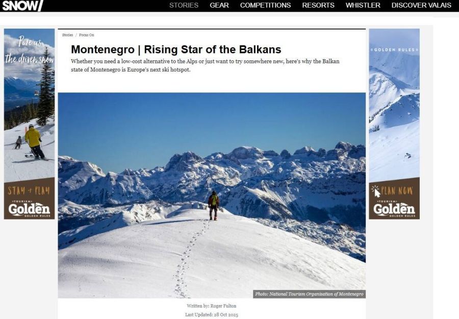 Britanski SNOW Magazine: „Crna Gora je destinacija za sve sezone, ali zimi zaista dolazi do izražaja