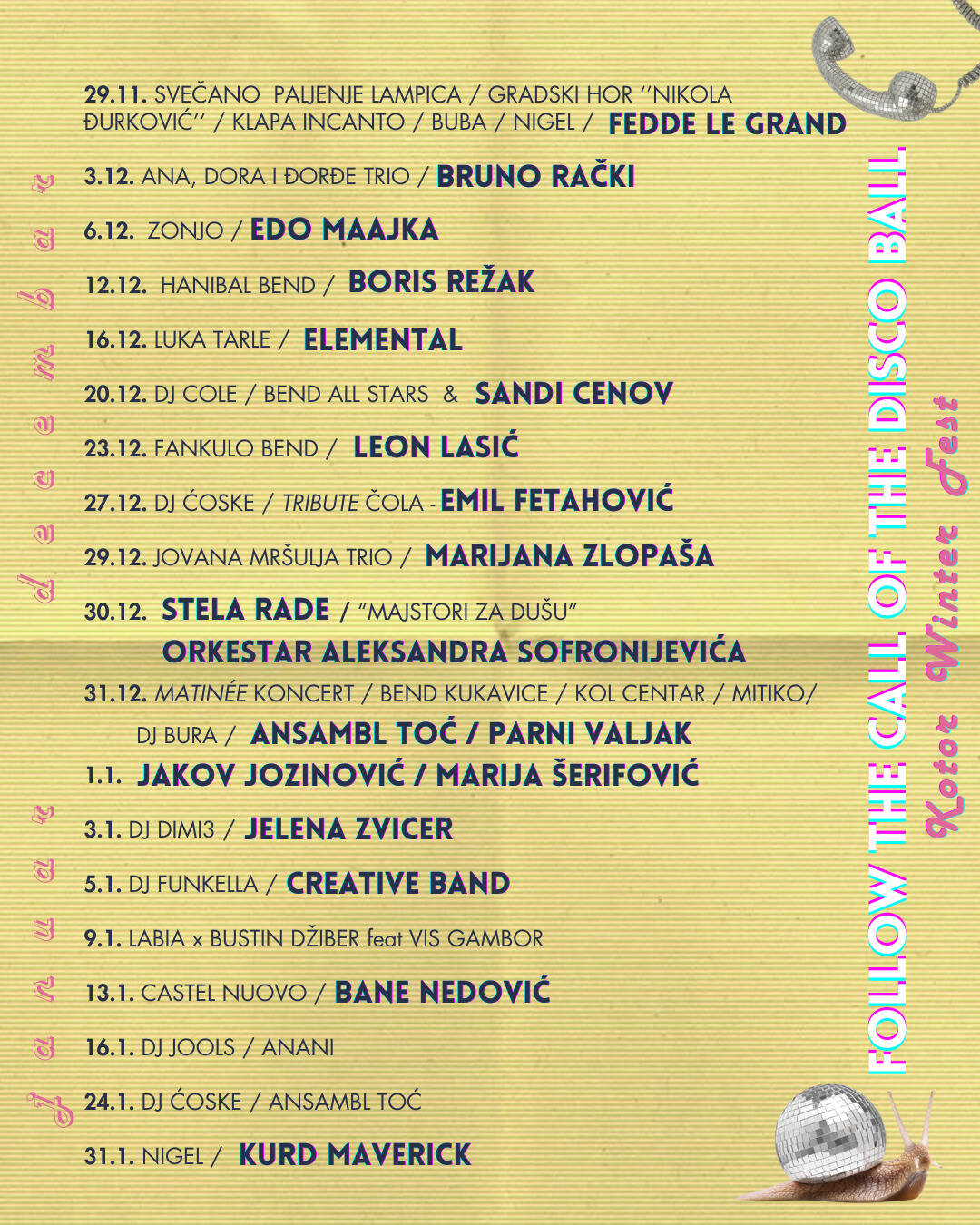 Kotor Winter Fest, Program Zima 2025/2026